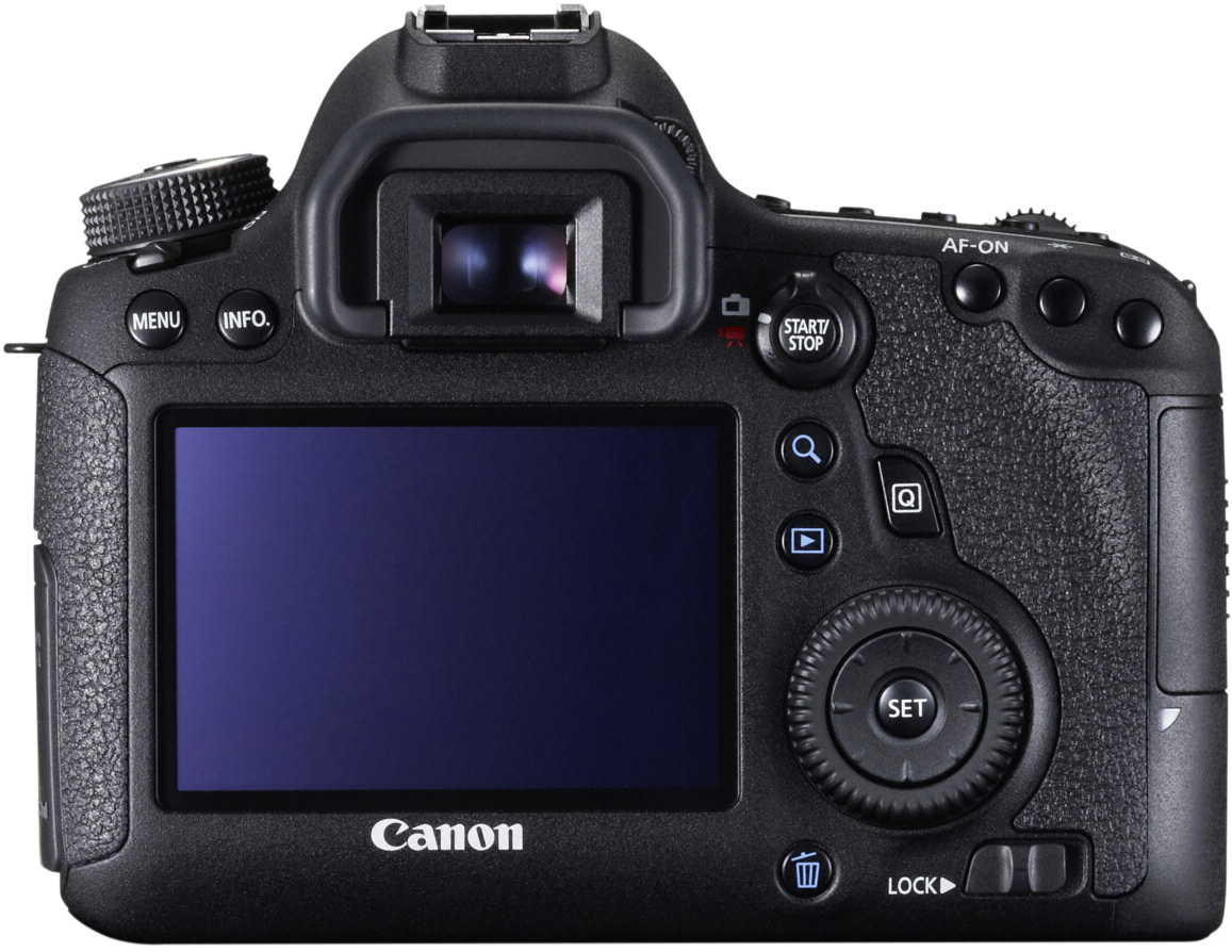 Canon D S L R Camera Back View PNG Image