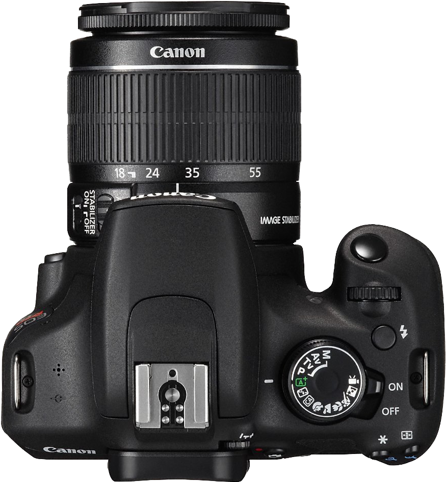 Canon D S L R Camera Top View PNG Image