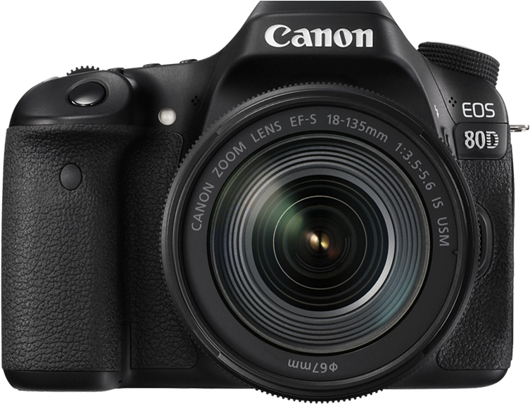 Canon E O S80 D D S L R Camera PNG Image