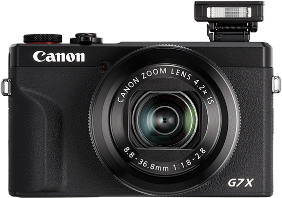 Canon G7 X Camerawith Flash PNG Image