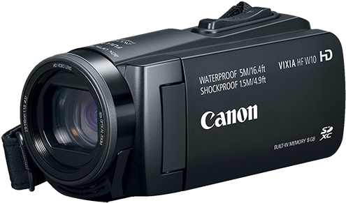 Canon V I X I A H F W10 Waterproof Camcorder PNG Image