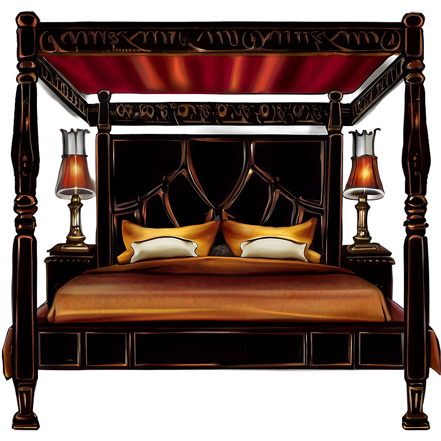 Canopy Bed Illustration Png 49 PNG Image