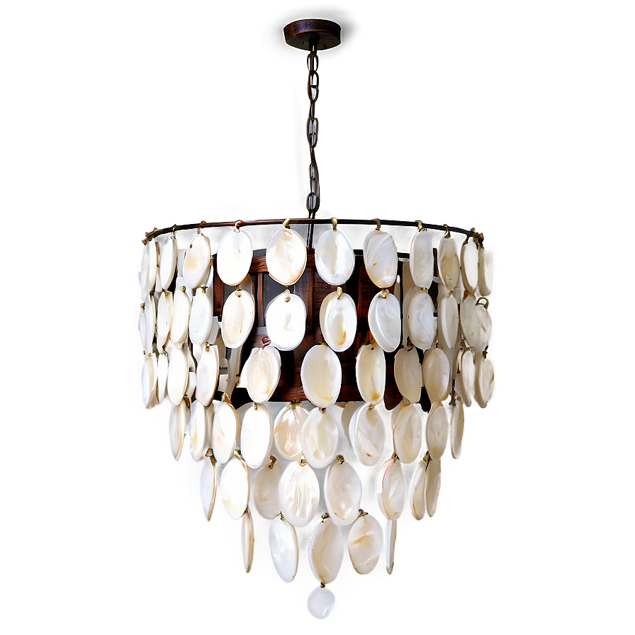 Capiz Shell Chandelier Png Htn56 PNG Image