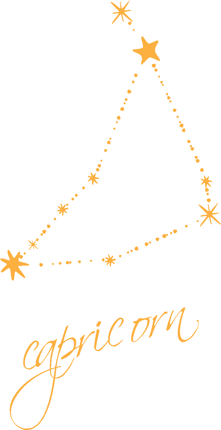 Capricorn Zodiac Sign Constellation Art PNG Image