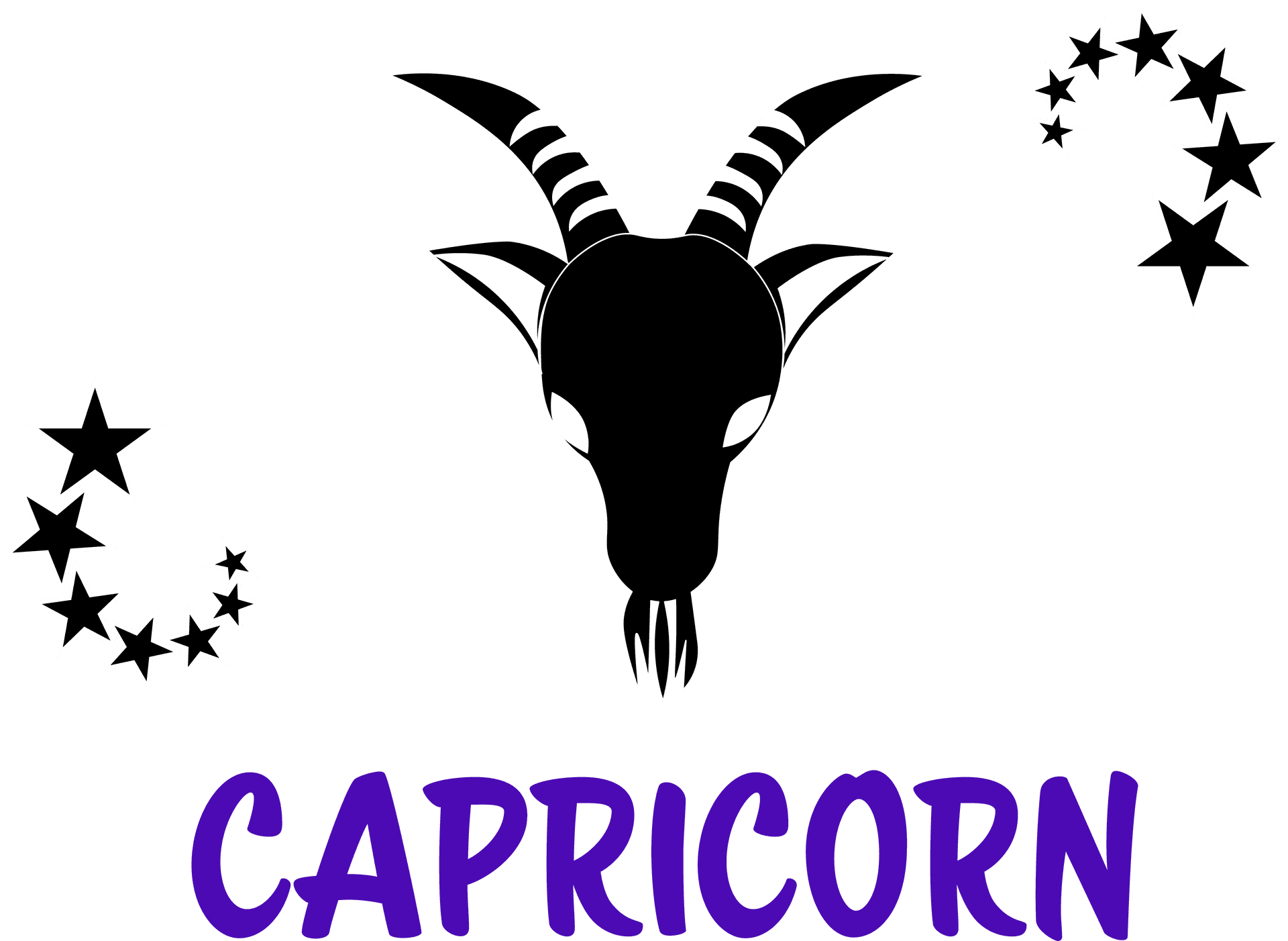 Capricorn Zodiac Symbol Graphic PNG Image