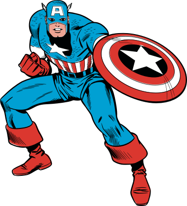 Captain America Classic Pose PNG Image