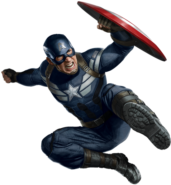 Captain America In Action PNG Image