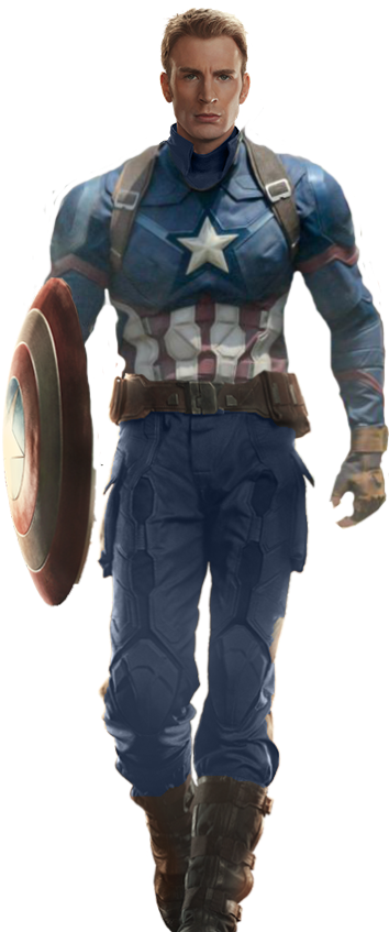 Captain America Standing With Shield PNG Image