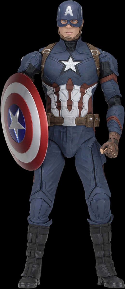 Captain America Standing With Shield PNG Image