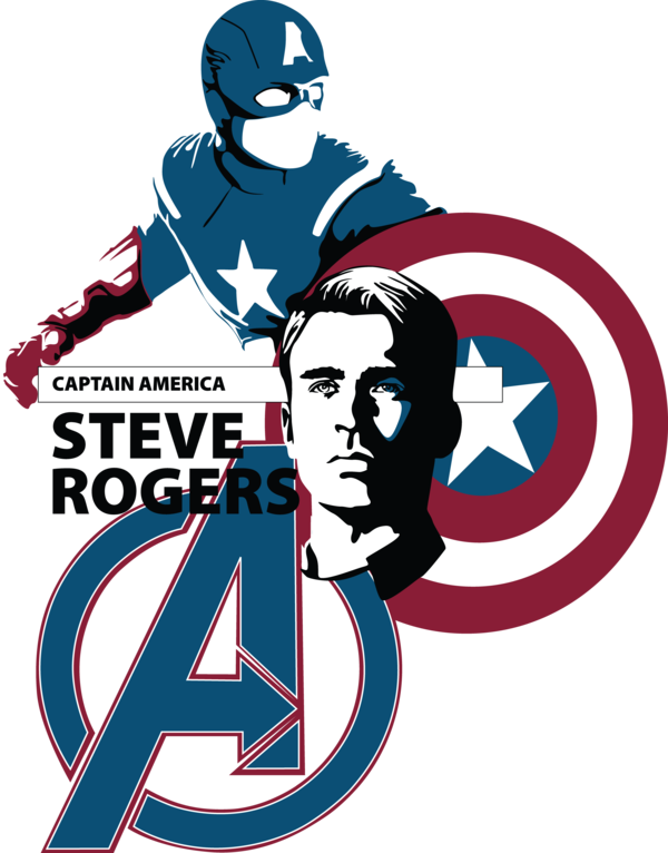 Captain America Steve Rogers Artwork PNG Image