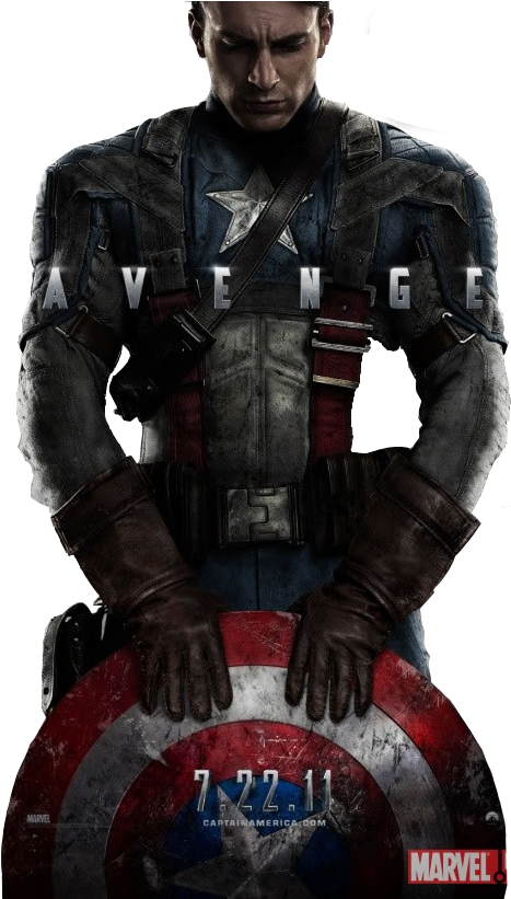 Captain America With Shield PNG Image