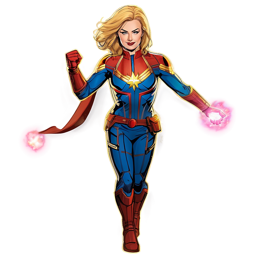 Captain Marvel Blast Png 9 PNG Image