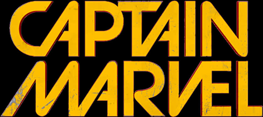 Captain Marvel Logo Distressed Design PNG Image