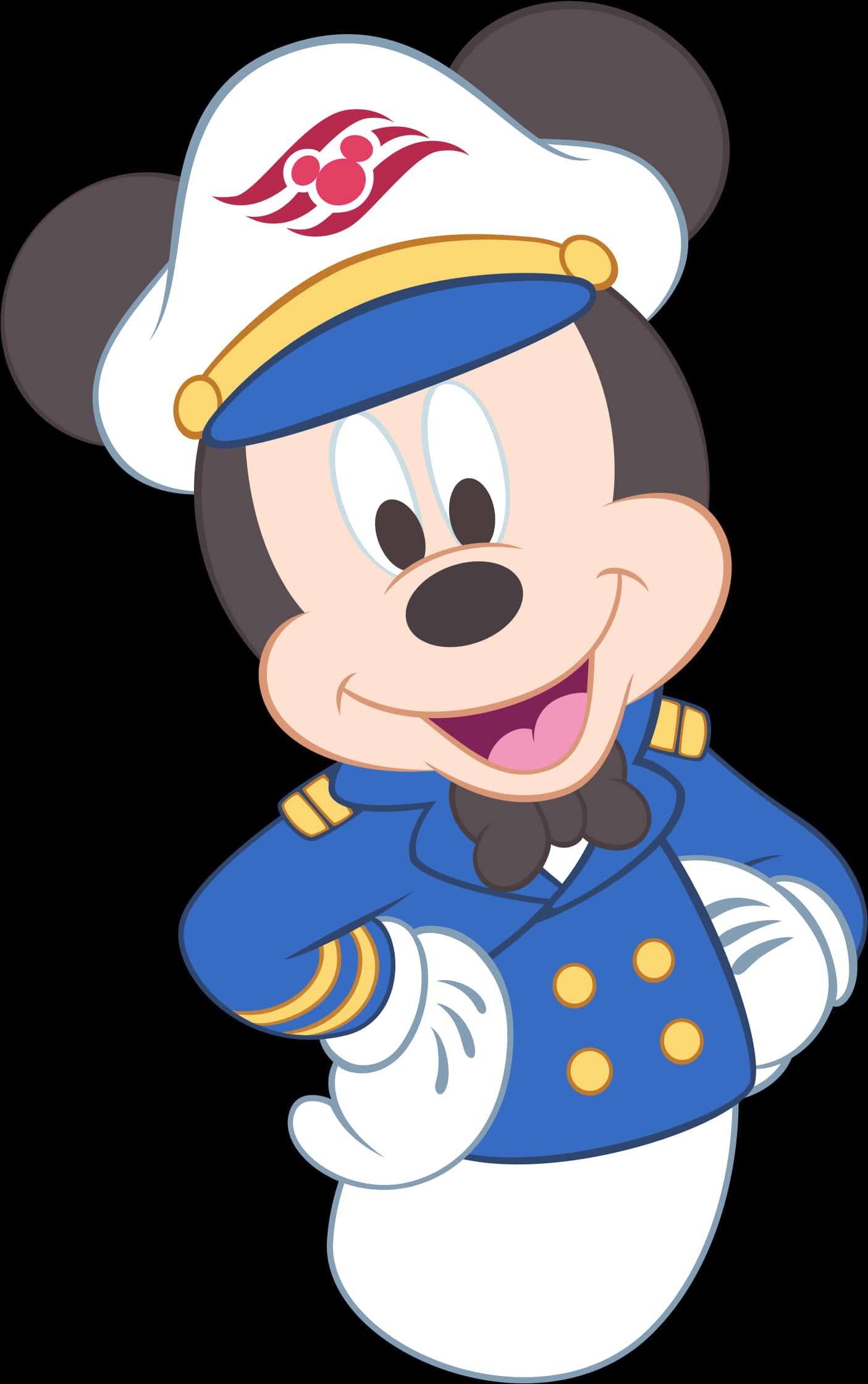 Captain Mickey Mouse Cartoon PNG Image