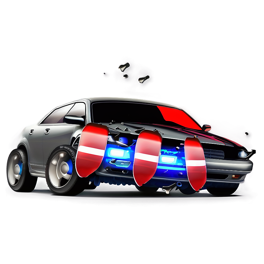 Car Crash Chain Reaction Png 06112024 PNG Image