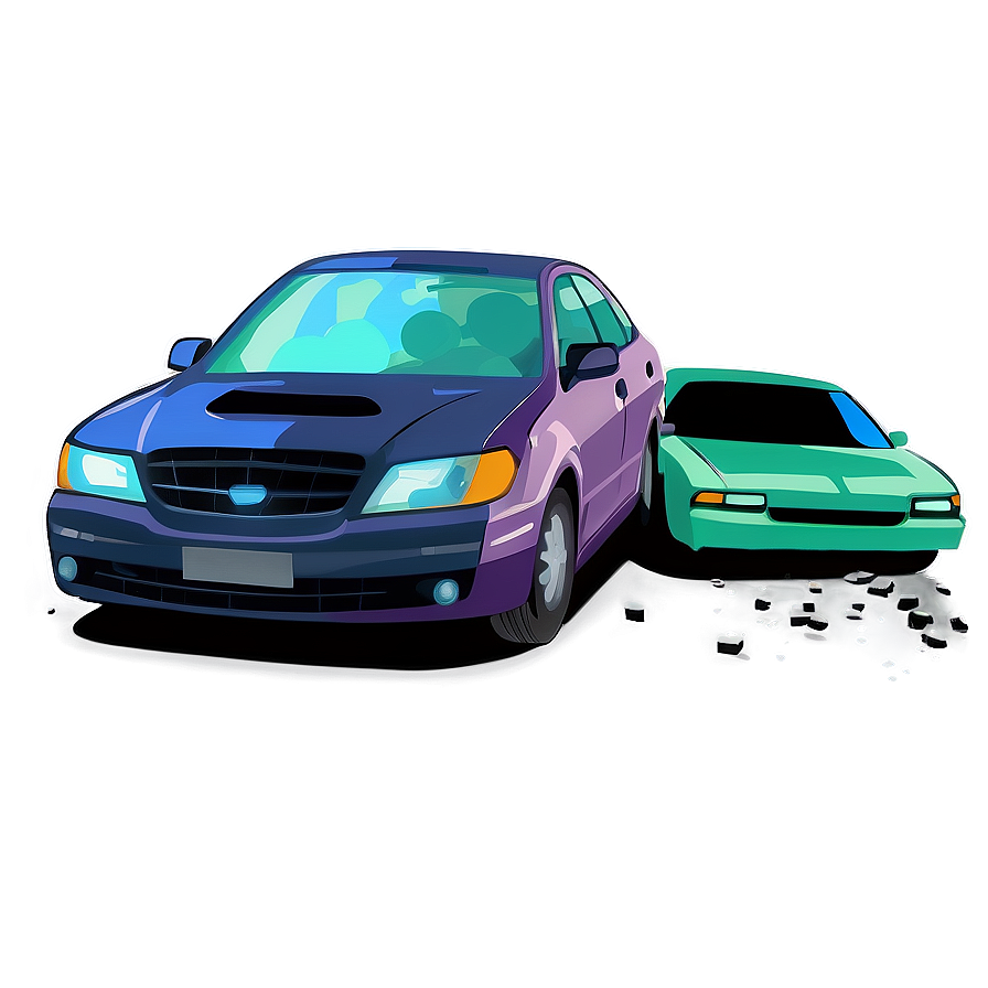 Car Crash Scene Png 06112024 PNG Image