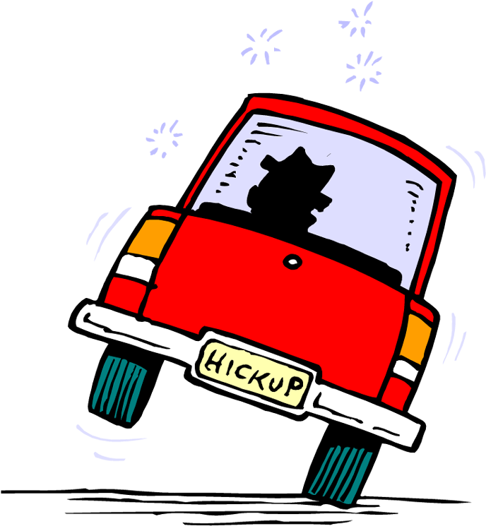 Car Hiccup Cartoon PNG Image