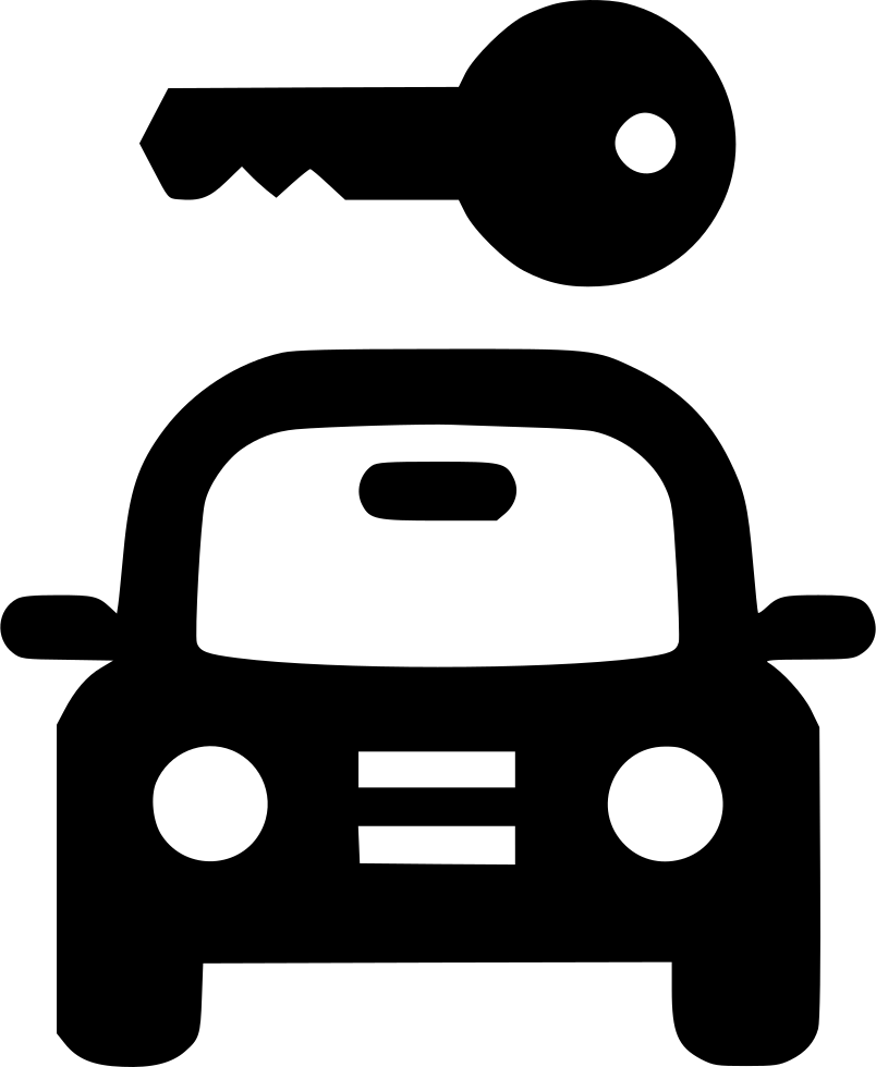 Car Key Silhouette Icon PNG Image