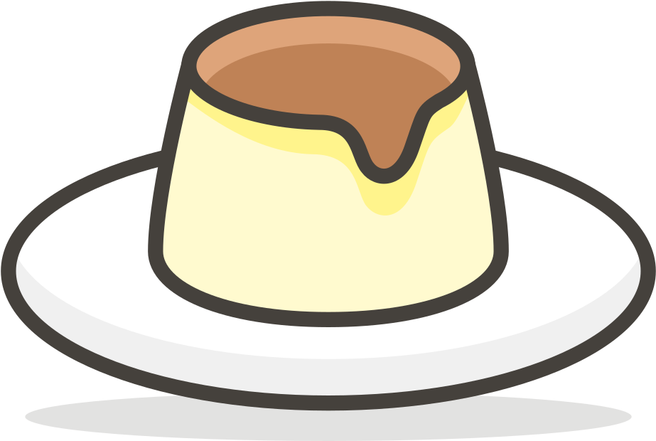 Caramel Custard Dessert Illustration.png PNG Image