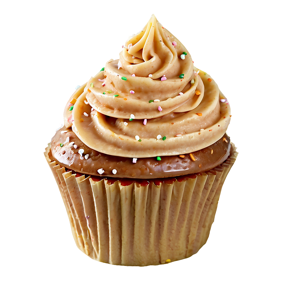 Caramel Sprinkled Cupcake Png Bvm PNG Image