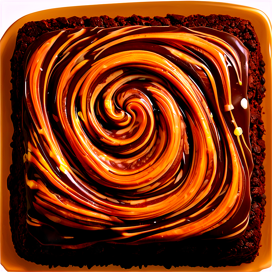 Caramel Swirled Brownie Png Quy26 PNG Image