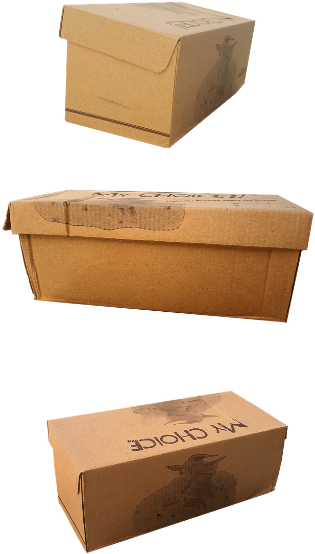 Cardboard Pizza Boxes Stacked PNG Image