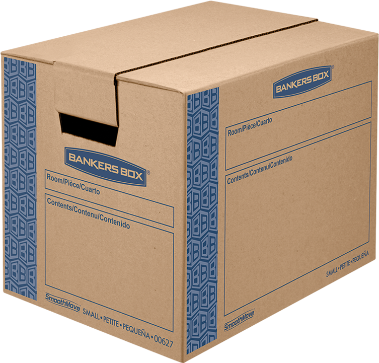 Cardboard Shipping Box Bankers Brand PNG Image