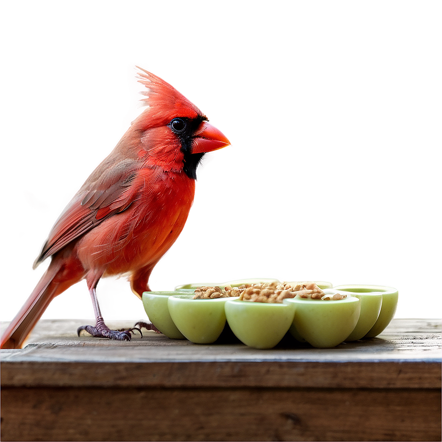 Cardinal Eating Png 05242024 PNG Image