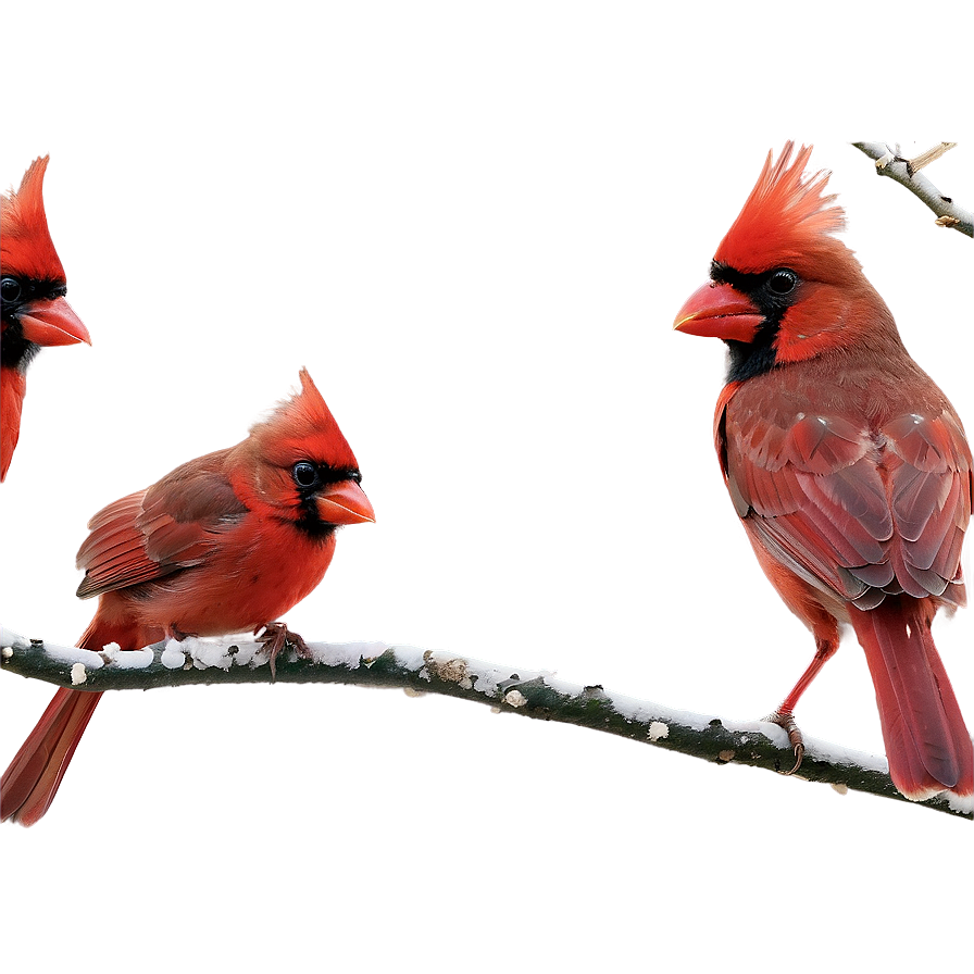 Cardinal Family Png Aqs PNG Image