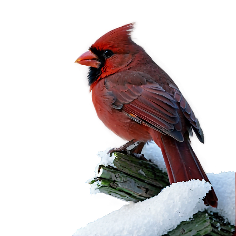 Cardinal In Snow Png Qcu PNG Image