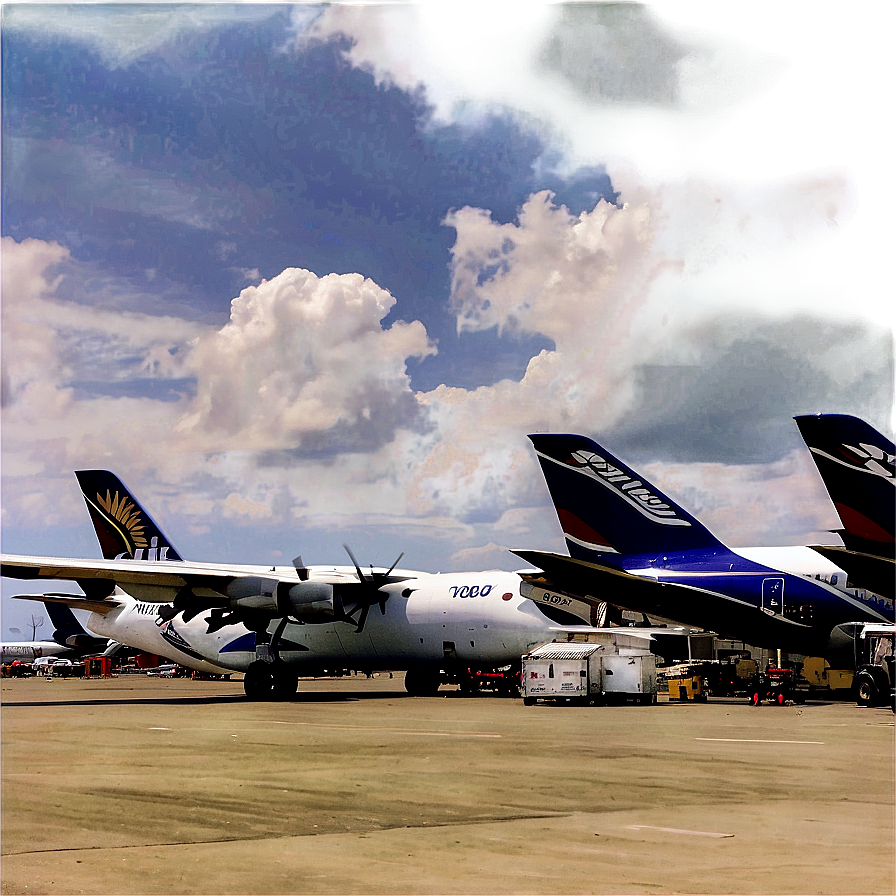 Cargo Planes At Airport Png Hwj74 PNG Image