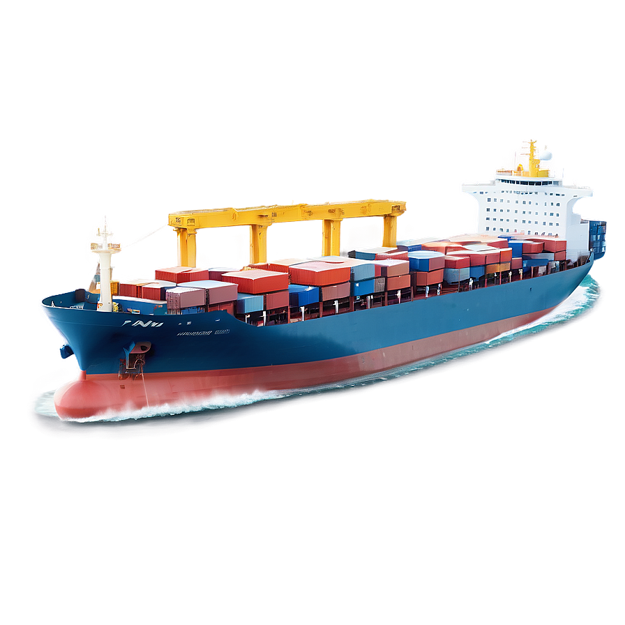 Cargo Ship At Sea Png Ueh24 PNG Image