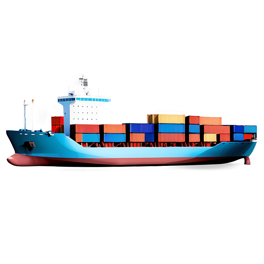 Cargo Ship With Containers Png 06122024 PNG Image