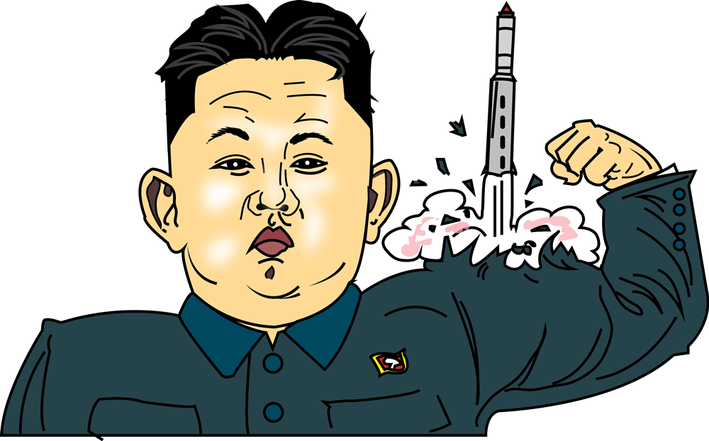 Caricatureof Leaderwith Missile PNG Image