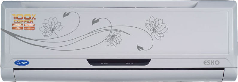 Carrier Split A C Unit Floral Design PNG Image