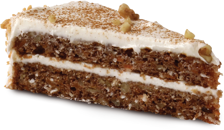 Carrot Cake Slice Dessert PNG Image