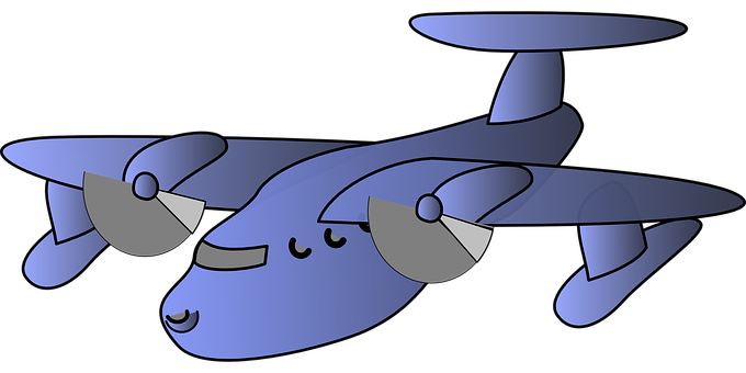 Cartoon Airplane Illustration PNG Image