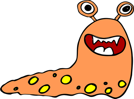 Cartoon Alien Slug Creature PNG Image