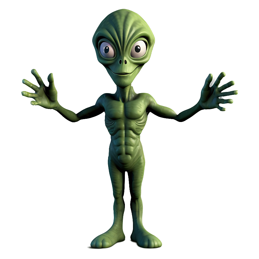 Cartoon Alien Waving Hello Png 06292024 PNG Image