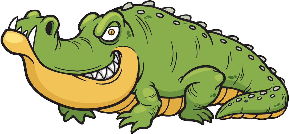 Cartoon Alligator Smiling PNG Image