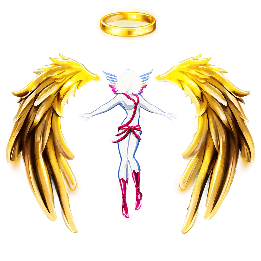 Cartoon Angel Wings Artwork Png Lth PNG Image