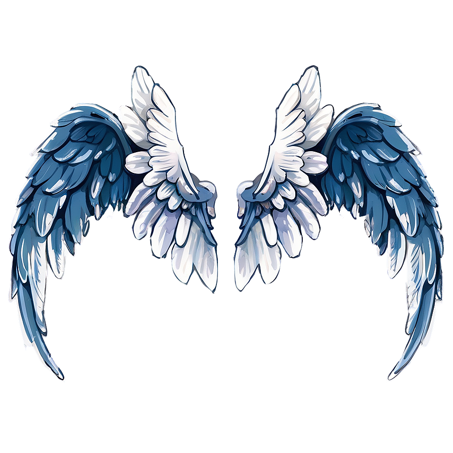 Cartoon Angel Wings Artwork Png Noc36 PNG Image