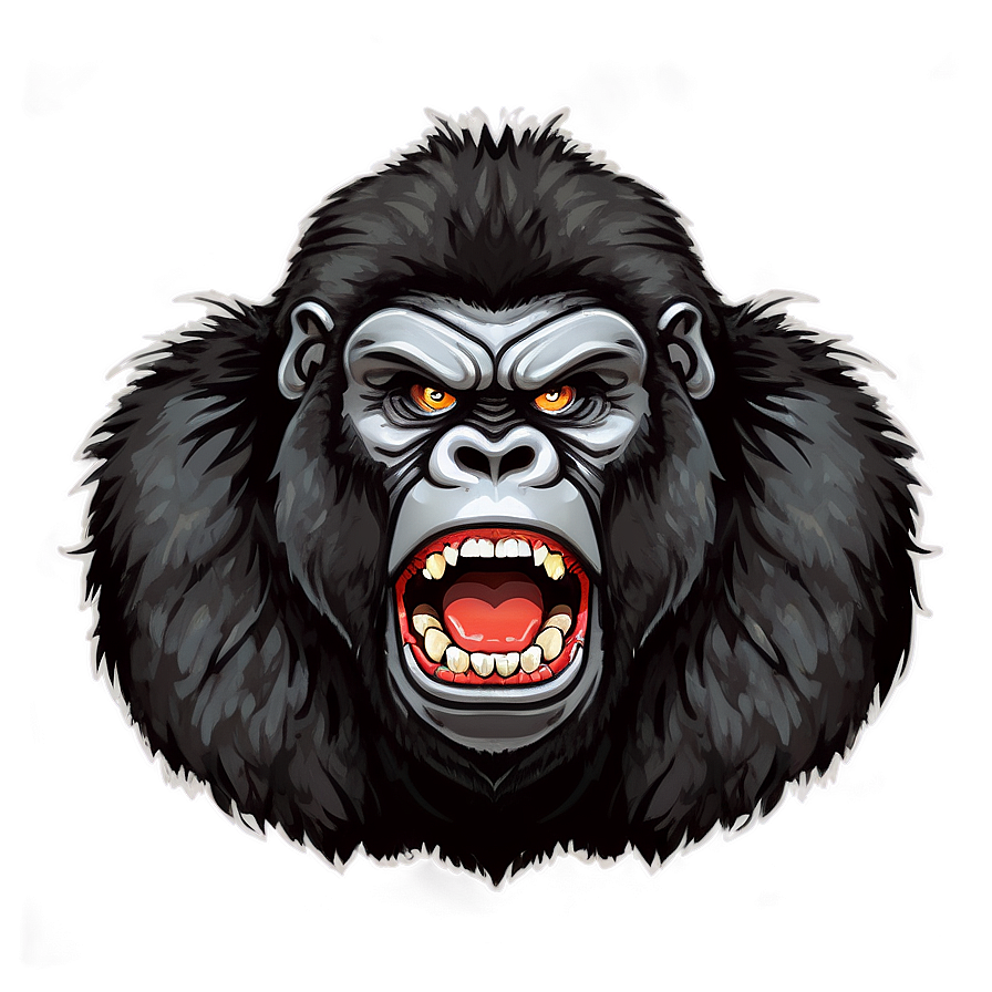 Cartoon Angry Gorilla Png 06252024 PNG Image