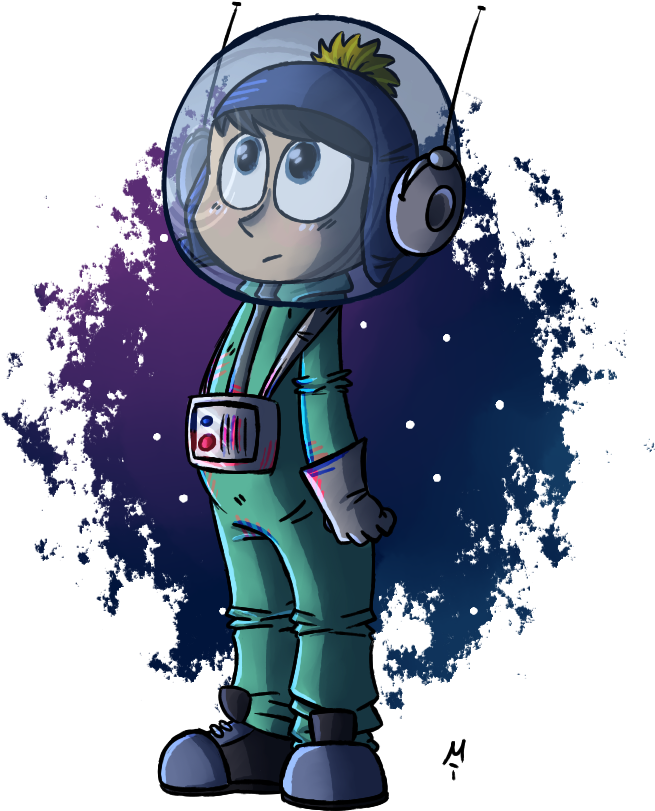 Cartoon_ Astronaut_ Space_ Adventure PNG Image