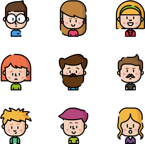 Cartoon Avatar Collection.png PNG Image