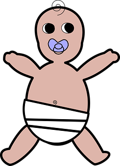 Cartoon Baby Illustration PNG Image