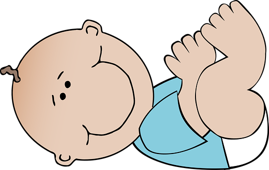 Cartoon Baby Lying Down.png PNG Image