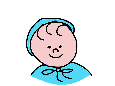 Cartoon Baby Smiling Graphic PNG Image