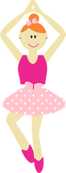 Cartoon Ballerina Posing PNG Image