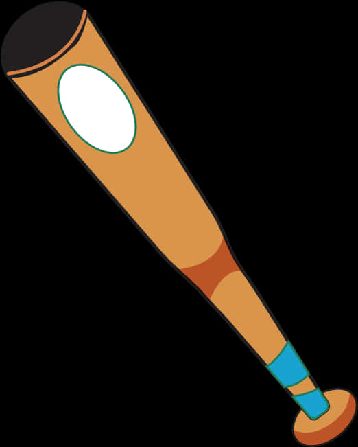 Cartoon Baseball Bat Illustration PNG Image